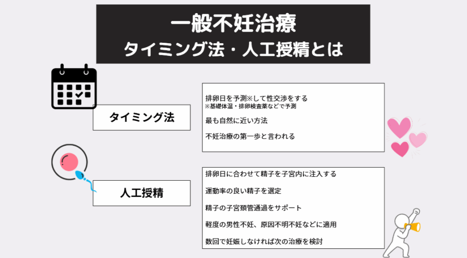 「タイミング法」・「人工授精」の解説