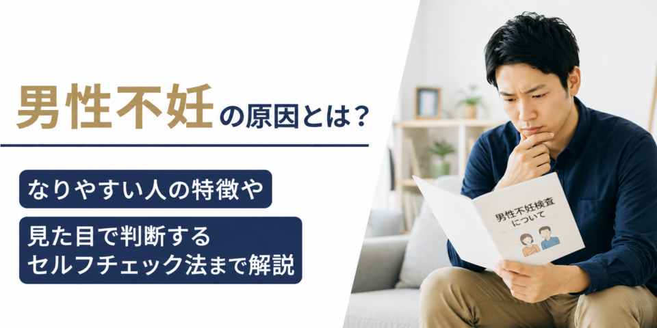 男性不妊の原因とは?なりやすい人の特徴や見た目で判断するセルフチェック法まで解説