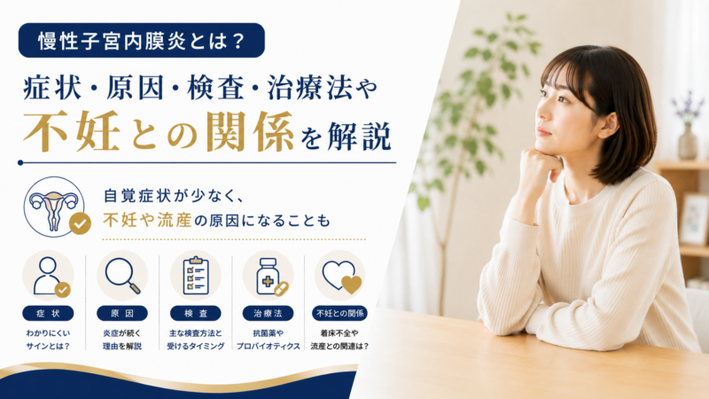 慢性子宮内膜炎とは?症状・原因・検査・治療法や不妊との関係を解説